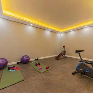 Bright gym space with soft lighting shadows